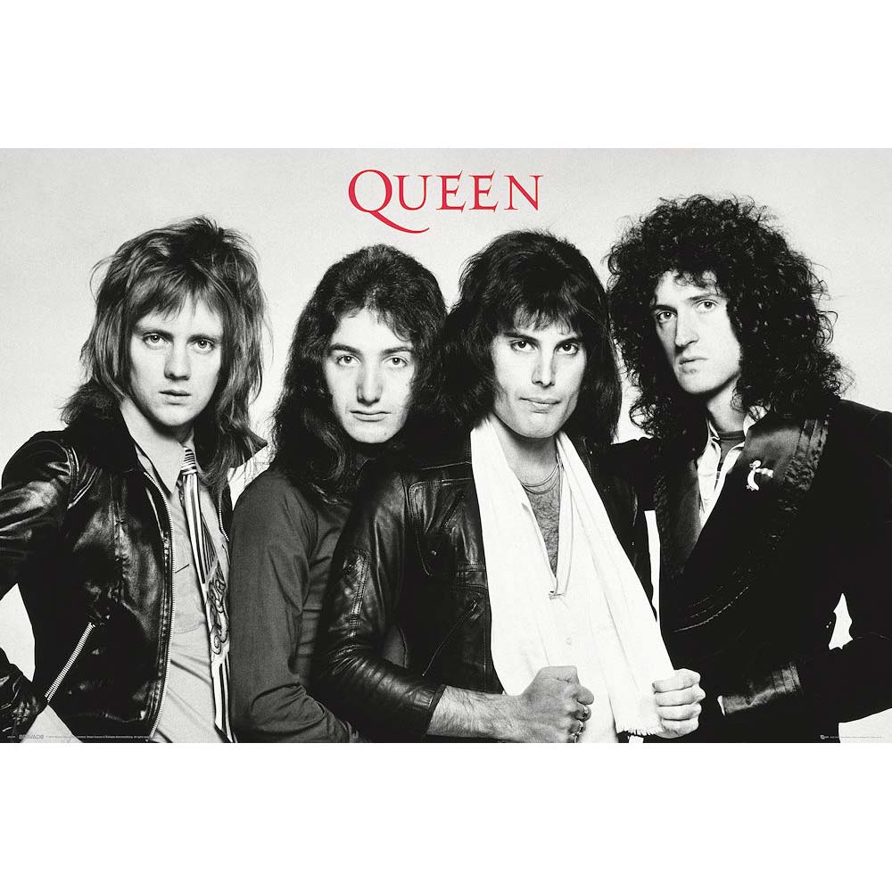 QUEEN クイーン (初来日50周年 ) - 【世界限定2000枚】Black & White - Compressed / ポスター - PGS